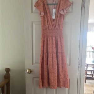 NWT 90% off Parker Vibrant Orange Patterned Summer SunDress